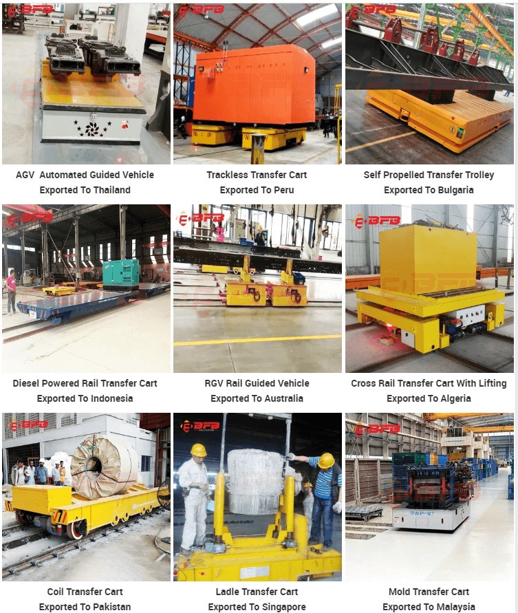 Automatic Trackless Steel Coil Transport Cart 20 Ton On Floor