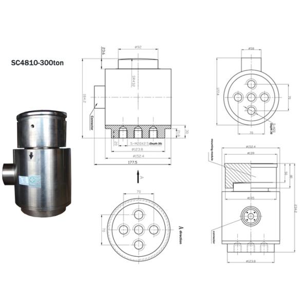 SC4811 Compression Type Canister Style 30 ton 300 ton Load Cell 500ton 1000ton Load Cell Weight Sensor