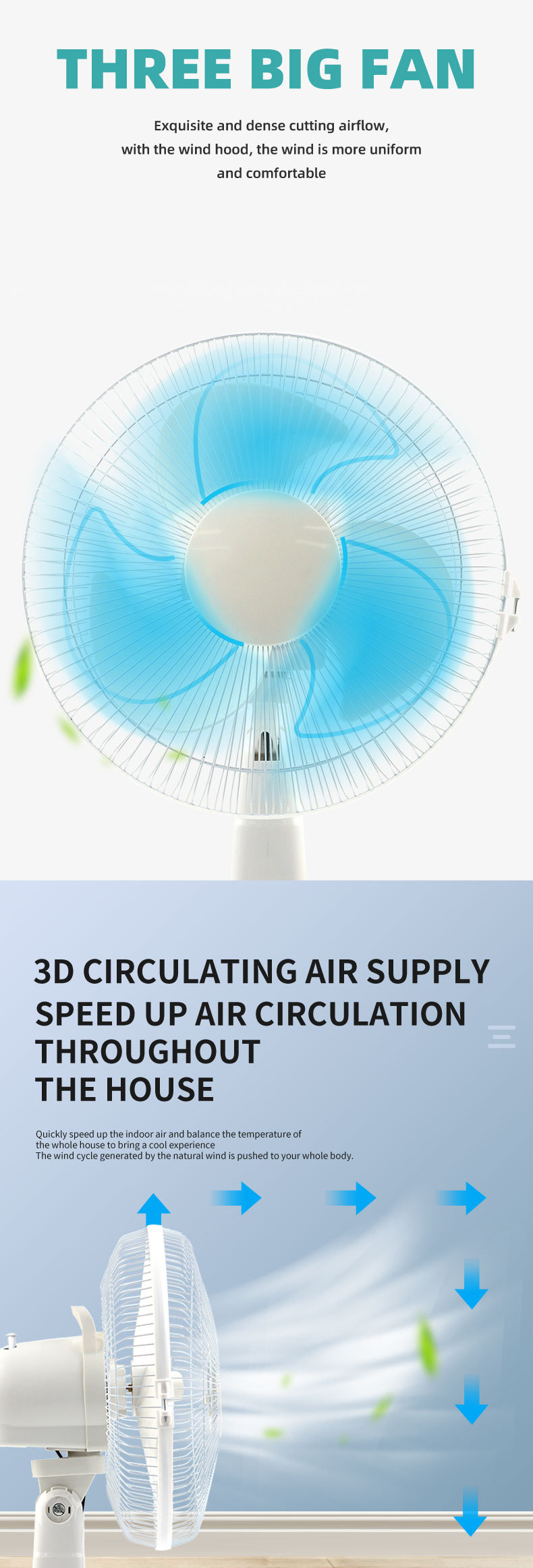 Popular 12Inch Solar Charge Table Fan With Panel And LED Light