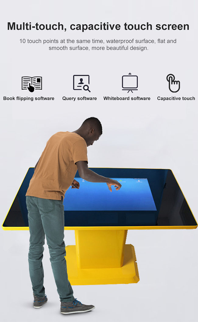 43 Inch Touch Screen Activity Table Modern Living Room Coffee Table Windows
