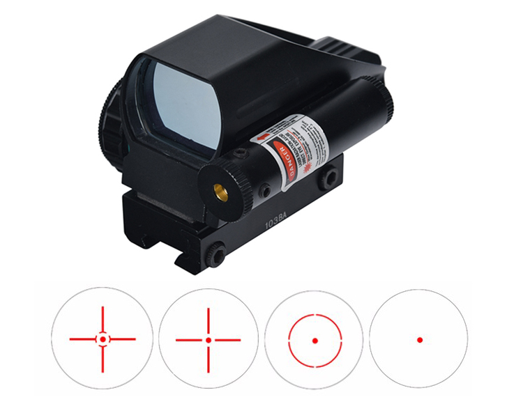 22mmX33mm Objective Dia Red Dot Reflex Sight for Optical Scope and Laser Sight Length 82mm