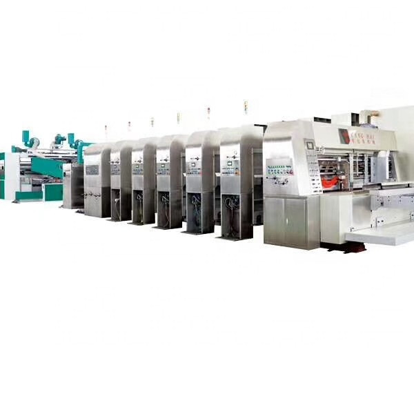 Inline Flexo Automatic Carton Box Manufacturing Plant For Corrugated Boxes