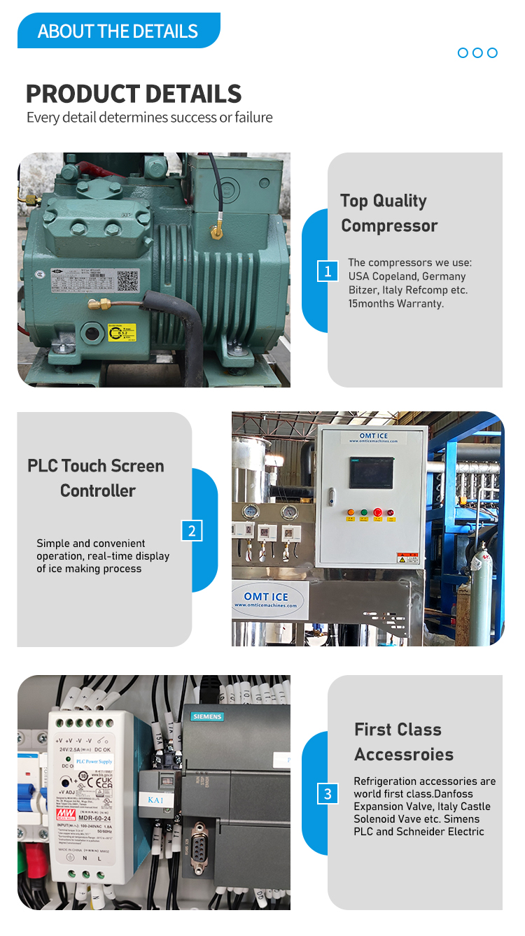 Directly Accuracy Tube Ice Making Machine Versatile for Supermarket freezing
