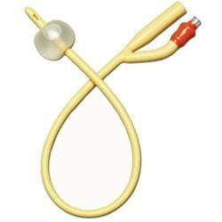Silicone Coated Foley Catheter 2 Way Antimicrobial Latex Female Medical
