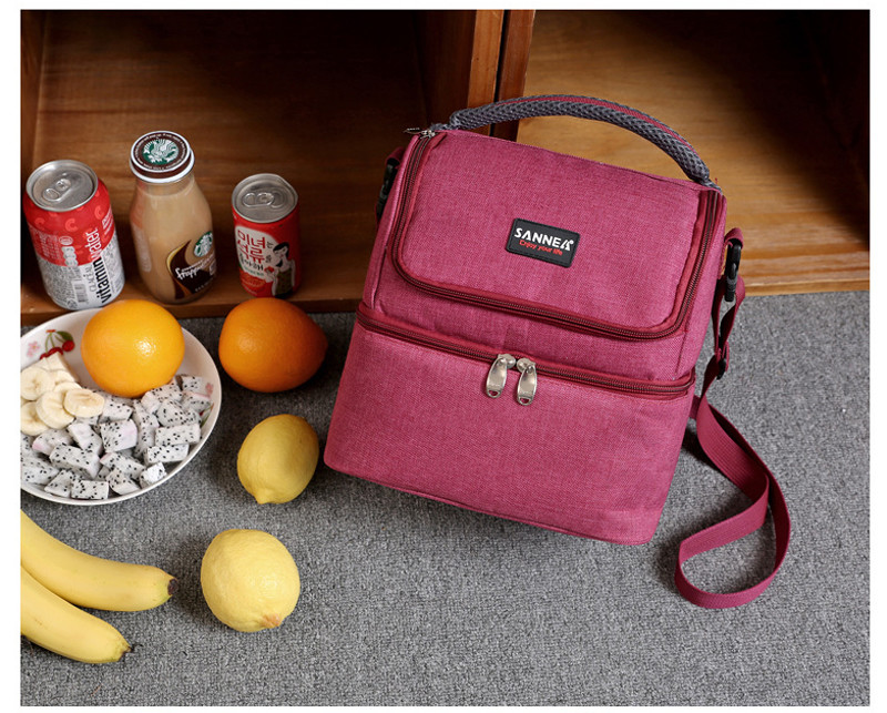 L20*D17cm 400D Oxford Insulated Lunch Cooler Bags