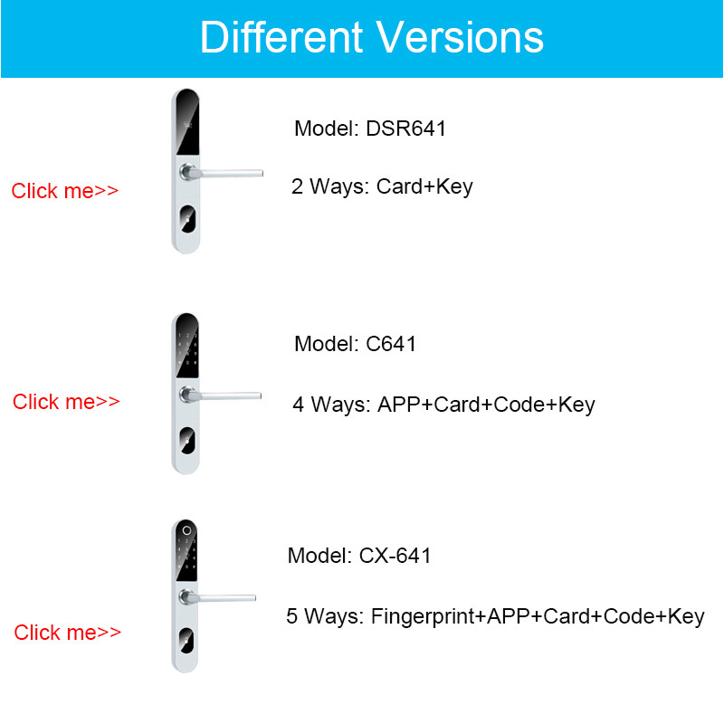Silm Body Aluminum Alloy Smart Biometric Fingerprint Door Lock for Home