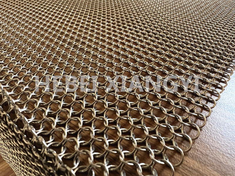 7mm Metal Coil Drapery Weld Stainless Steel Chain Link Ring Chainmail Decorative
