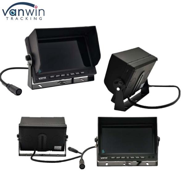 Car Monitor 7 Inch VGA Output CCTV Auto-Compatible Security Surveillance Screen With Sun Hat With U Stand