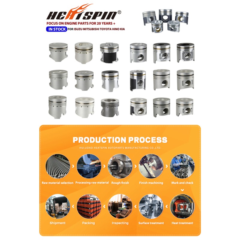 4HG1 Piston Set High Performance Diesel Engine Parts Factory Supply 115mm Piston for ISUZU 8-97183666-0