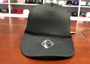 China Customized Black 5 Panel Foam Back Blank Mesh Trucker Hats on sale