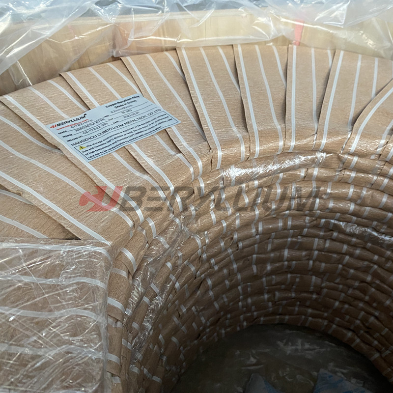 Brigh Surface CuBe2NiTi CuBe Strip 0.15x200mm Soft