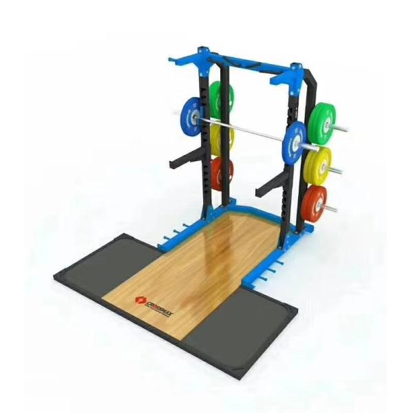Cross Fitness Gym Equipment Power Full Squat Rack With Weighting Platform