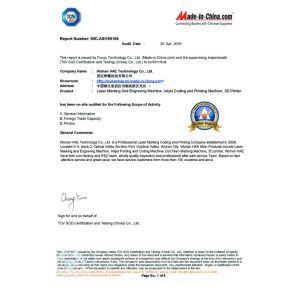 Wuhan HAE Technology Co., Ltd. Certifications