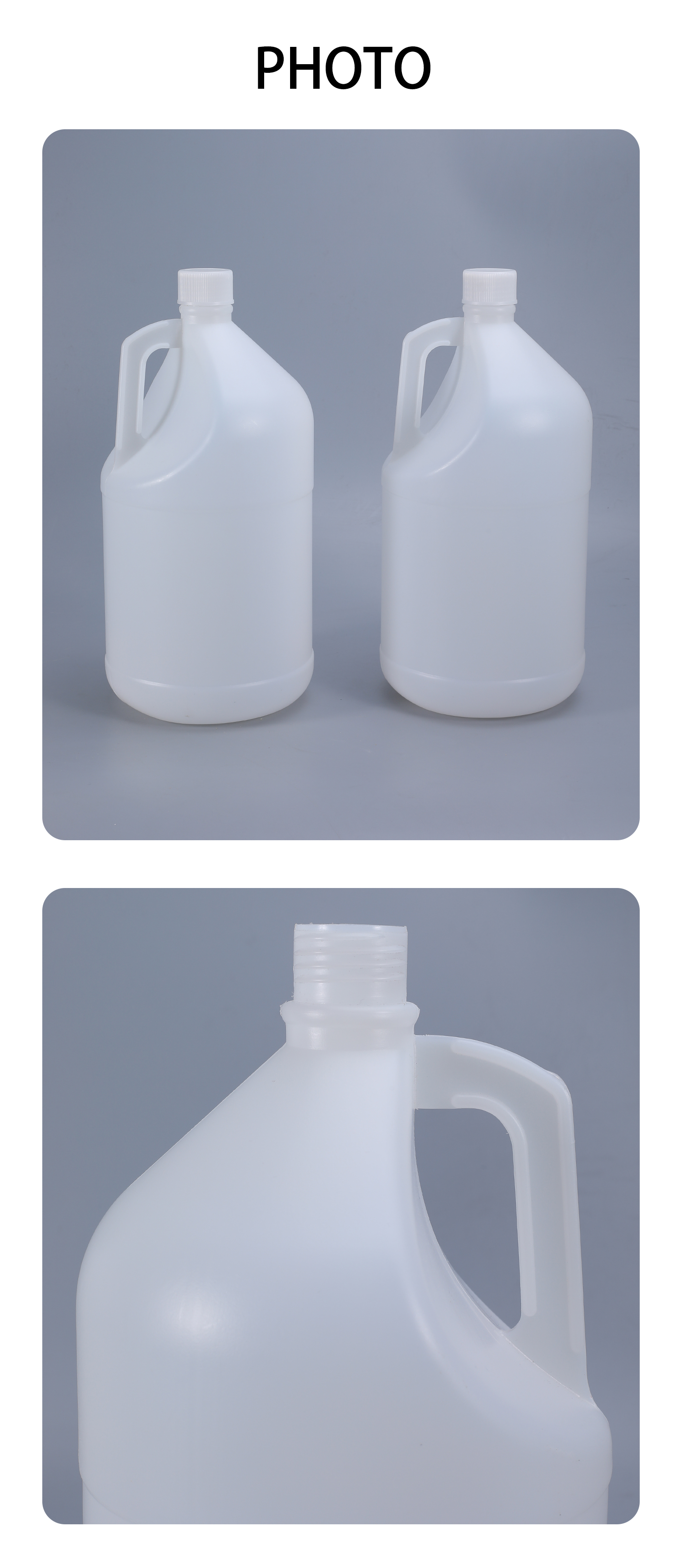 1 Gallon HDPE Square Chemical Detergent Jerry Can with Easy Grip Handle