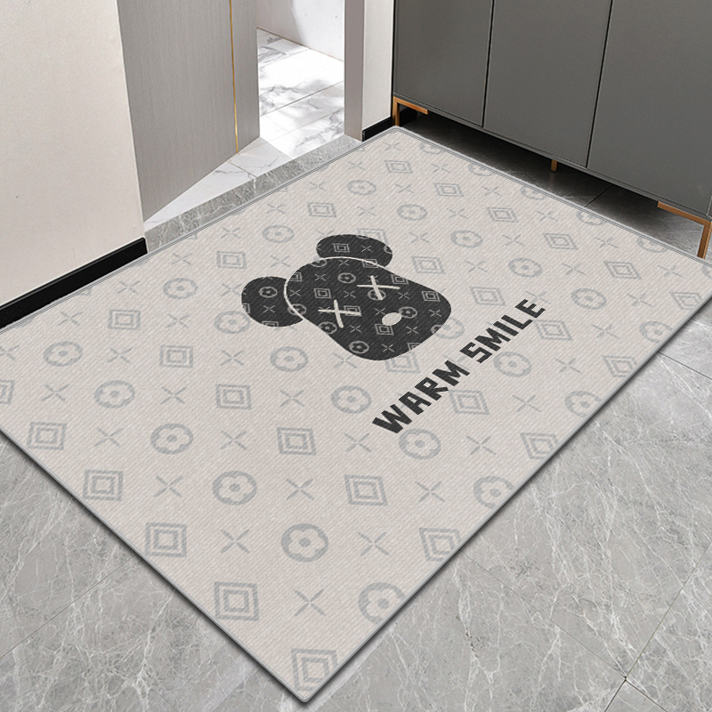 Anti-slip Water Absorbtion Custom Logo Luxury Mat Beautiful Design Printed Doormat