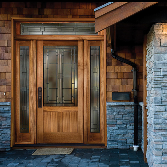 Residential Custom Solid Wood Doors With Slide Panel , Swing Open Style