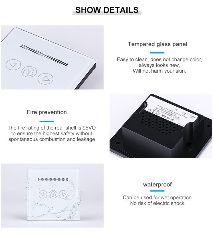 Smart Home Fan Switch Smart Ceiling Light Home Smart Life Wireless Fan Remote Switch