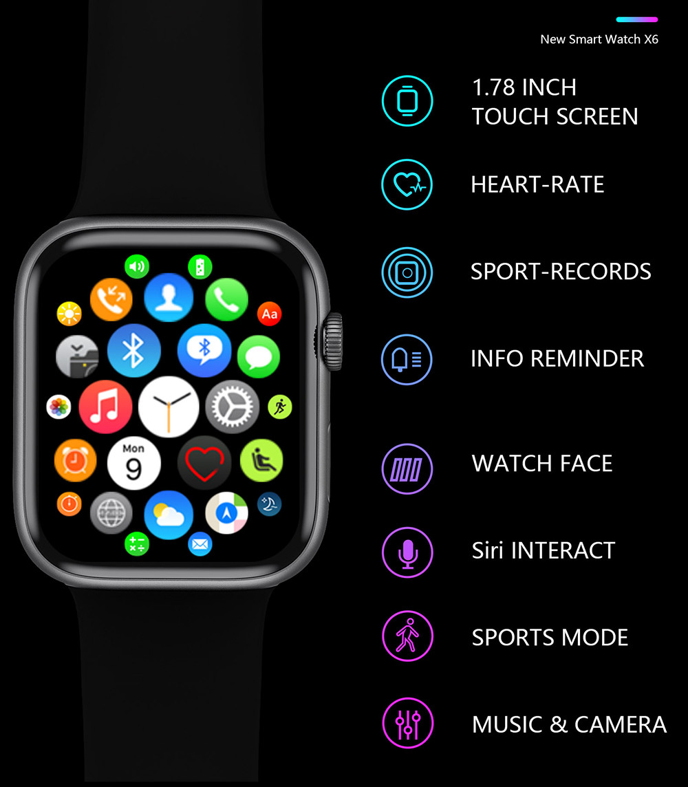 1.78" 200mah Remote Control Smartwatch Music Playing