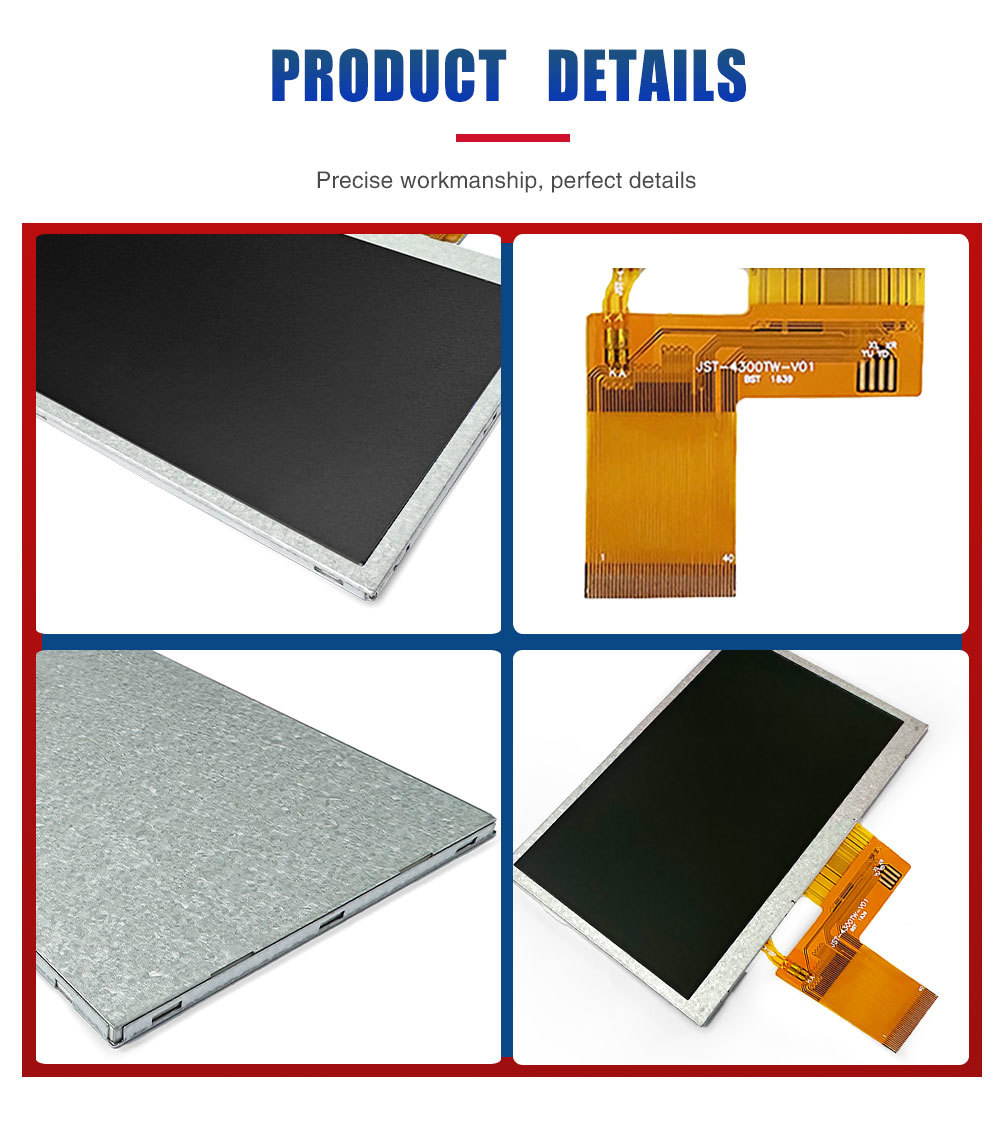 4.3 Inch TFT LCD Module IC ST7282 480x272 Resolution RGB Portable