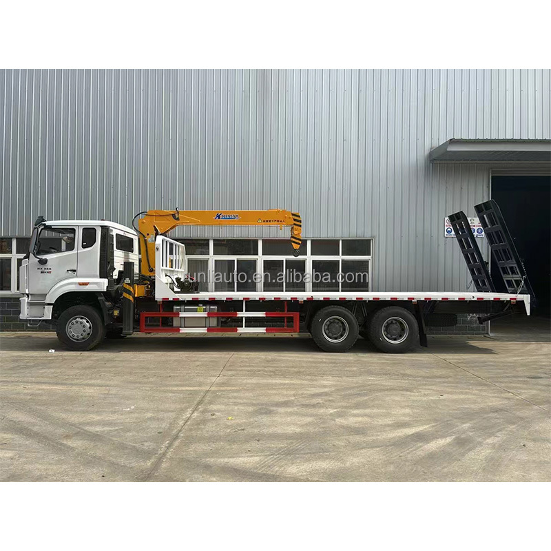 SINOTRUK HOWO 6x4 Flat Bed Truck Mounted Crane