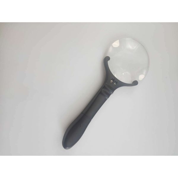 High Quality Wholesale 2.5X 5X Illuminated Magnifier, Handheld Desktop square Magnifying Glass with Led Light for Reading