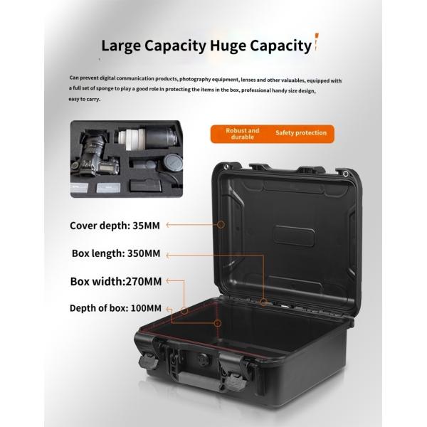 Riot-proof Multi-Purpose Tool Storage Case with High-Density Sponge Lining and Waterproof IP67 Protection