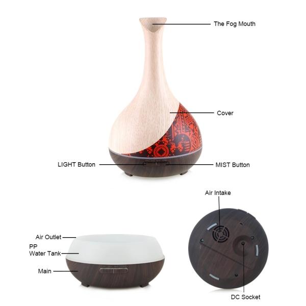Vase Shaped 300ml Smart WiFi Essential Oil Diffuser For Hotel