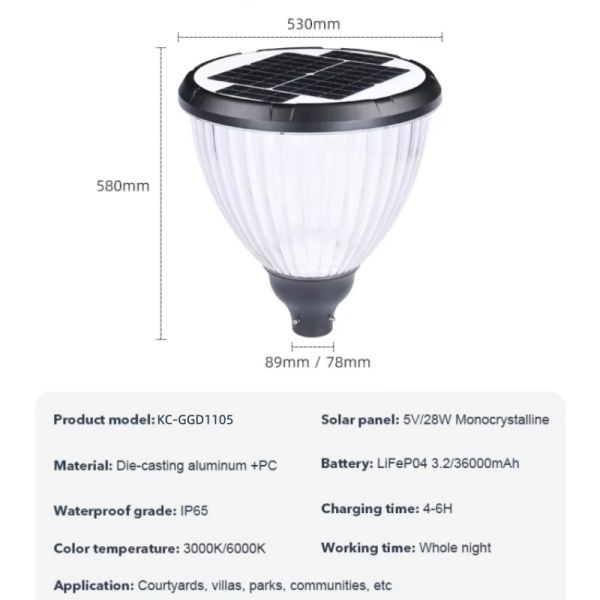 Super Bright Solar LED Garden Lights Solar Pathway Lights with Warm White Cool White for Patio