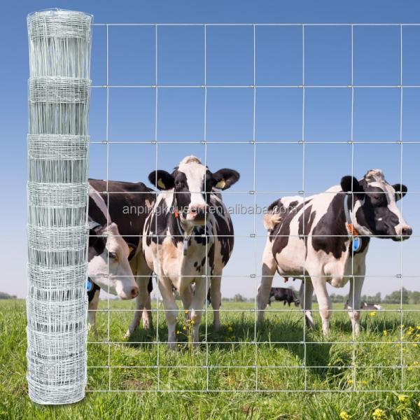 Hot Dipped Galvanized Fixed Knot Woven Game Wire Farm Fencing for Pasture Goat Cow Grassland