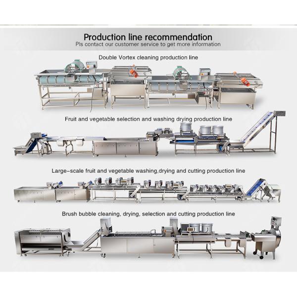 Double head cutting-hoisting-vortex washing production line Fruit Vegetable FOOD processing production Machine