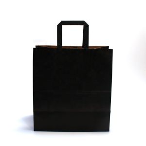 Biodegradable Kraft Paper Bag With Handles Embossing / Stamping / Varnishing