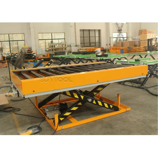 24 X 36 Manual Small Stationary Lift Table 1000kg 2200lbs Power Roller Rubber Coated