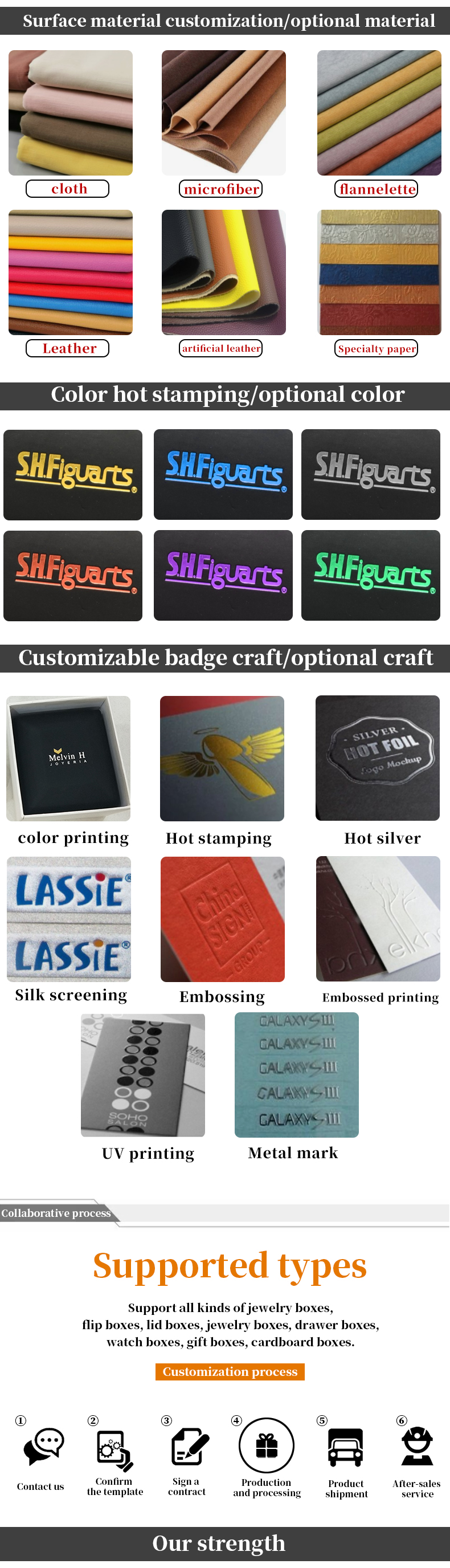 Customized Red PU Leather Velvet Jewelry Box for Bracelet Earring and Pendant Packaging
