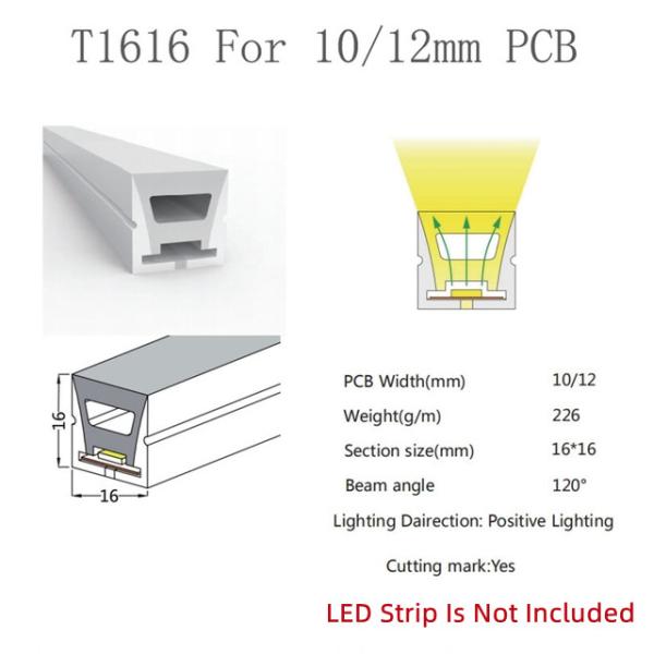 Top Bending Warm White Neon Flex DC 12V IP65 Waterproof 8x16mm 120 LEDs/M Full Bundle