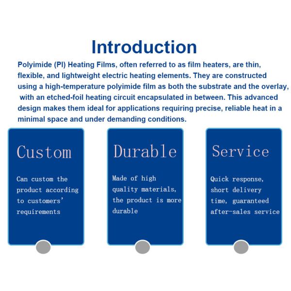 High Temperature Resistance Flexible Film Polyimide PI Heating Pad Heater