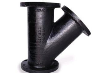 Quality 45 Degree Ductile Iron Pipe Flanged Fittings Y Type Lateral Tee Pipe Fitting wholesale