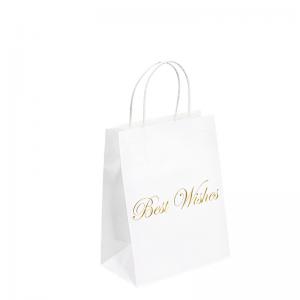 China Customised Uncoated Lining Thank You Paper Bag With Twist Rope Handle on sale