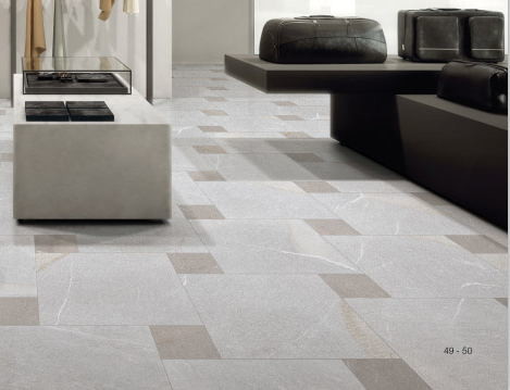 Floor Marble Hotel Decorative Stone Tile / Grey Mold Made Glaze Porcelain Tile