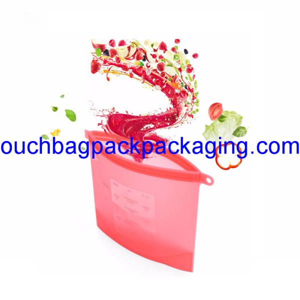 Silicon packaging bag, Reusable Fresh Vegetable Storage pack bag for food storage