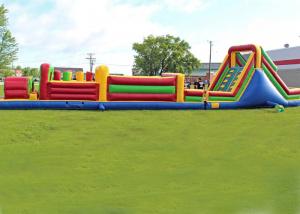 China Long Outdoor Assault Course / Inflatable Obstacle Course With Waterproof Material on sale