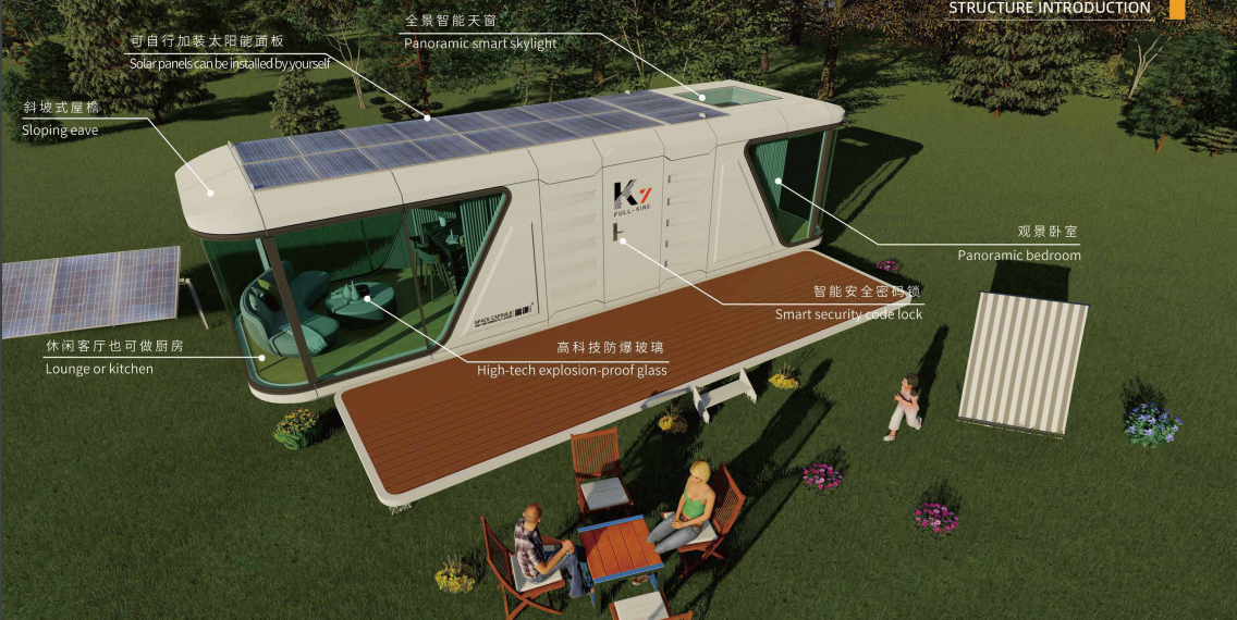Eco friendly Space Capsule Sleeping Pod Factory Price Modern Luxury Villa Steel Outdoor House
