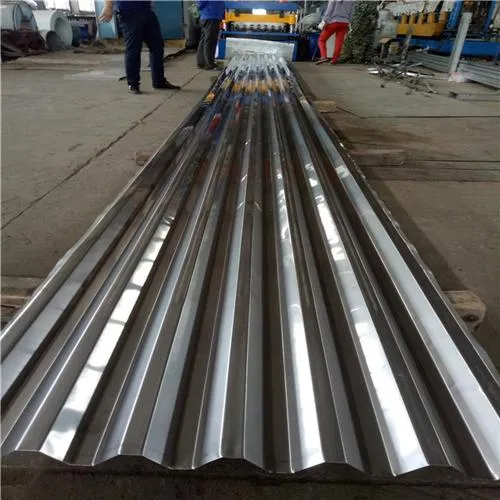 Stainless steel corrugated sheet installation example