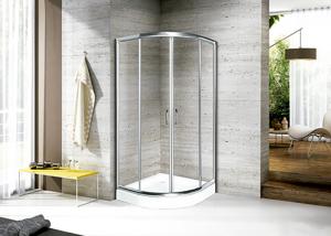 Quality Tempered Glass Sliding Bathroom Shower Enclosure Arc Shape  Aluminum Framed wholesale