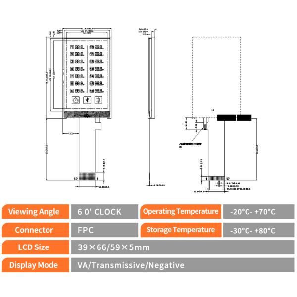 VA 7 Segment Lcd Custom Lcd Segment Display OEM ODM Solution LCD Module