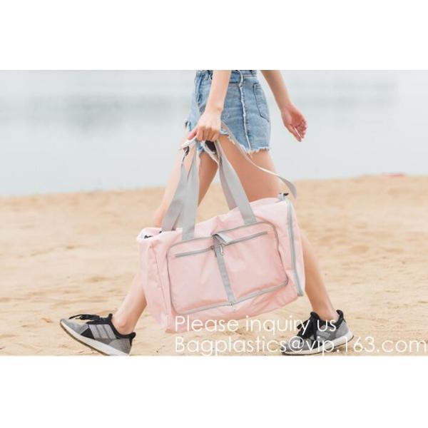 Pink Color Nylon Waterproof Handbag Large Capacity Carry-on Bag Durable Multifunction Bag Portable Women Bag