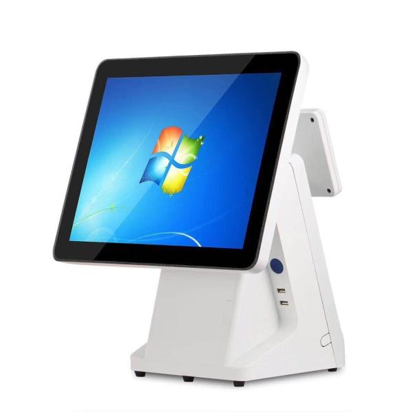 Cheap Intel Atom D525 Industrial Touch POS Terminal With 15" And 12" Dual Screens for sale