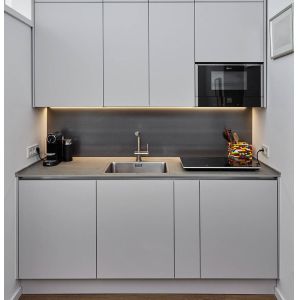 Quality Modern Style Matt Finish Melamine Kitchen Cabinet For Apartment wholesale