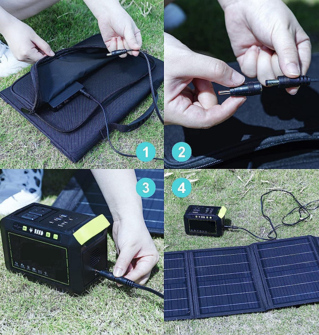 FTB30W 30w solar panel foldable blanket Battery Charger With black for outdoor