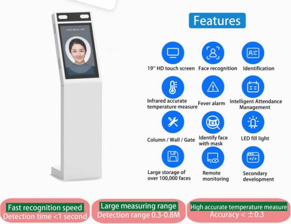 Infrared Body Temperature Face Recognition Device With Non Contact Infrared