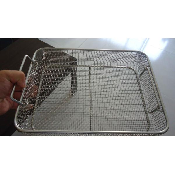 Medical Sterilization Stainless Steel Wire Basket Special Weave 0.02mm Tolerance